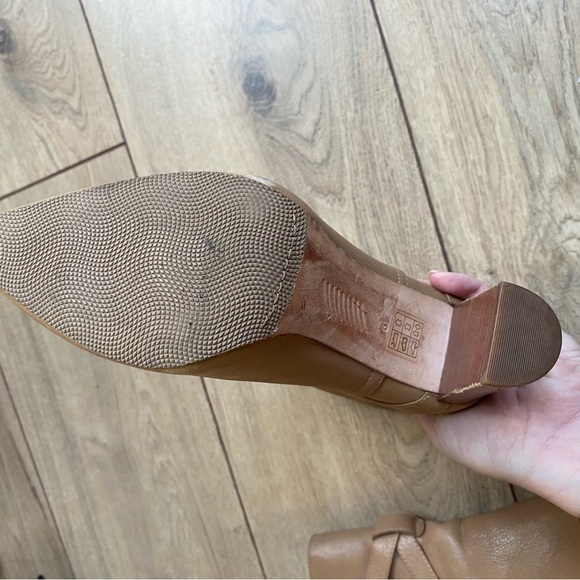 PAIGE Tan Leather Booties - Picture 7 of 15